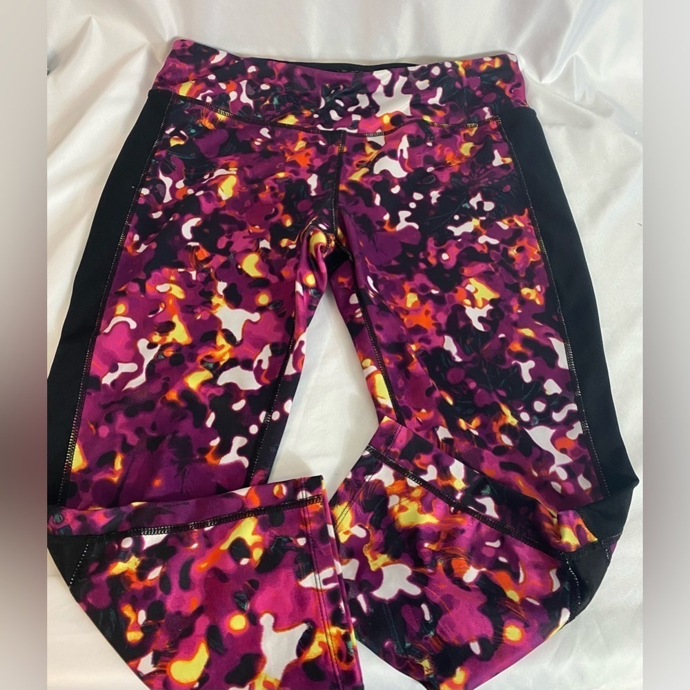 Vibrant Pink and Black yoga pants Layers